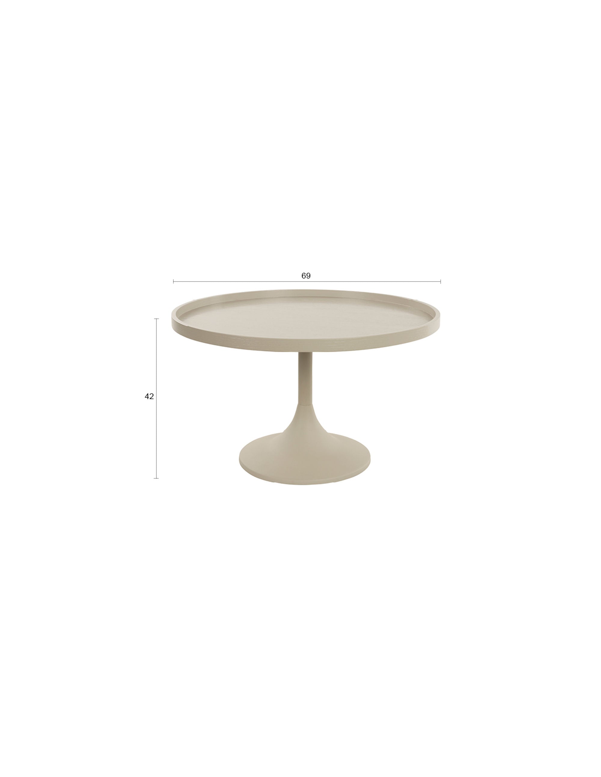 Zuiver Jason Beige Steel Round Coffee Table